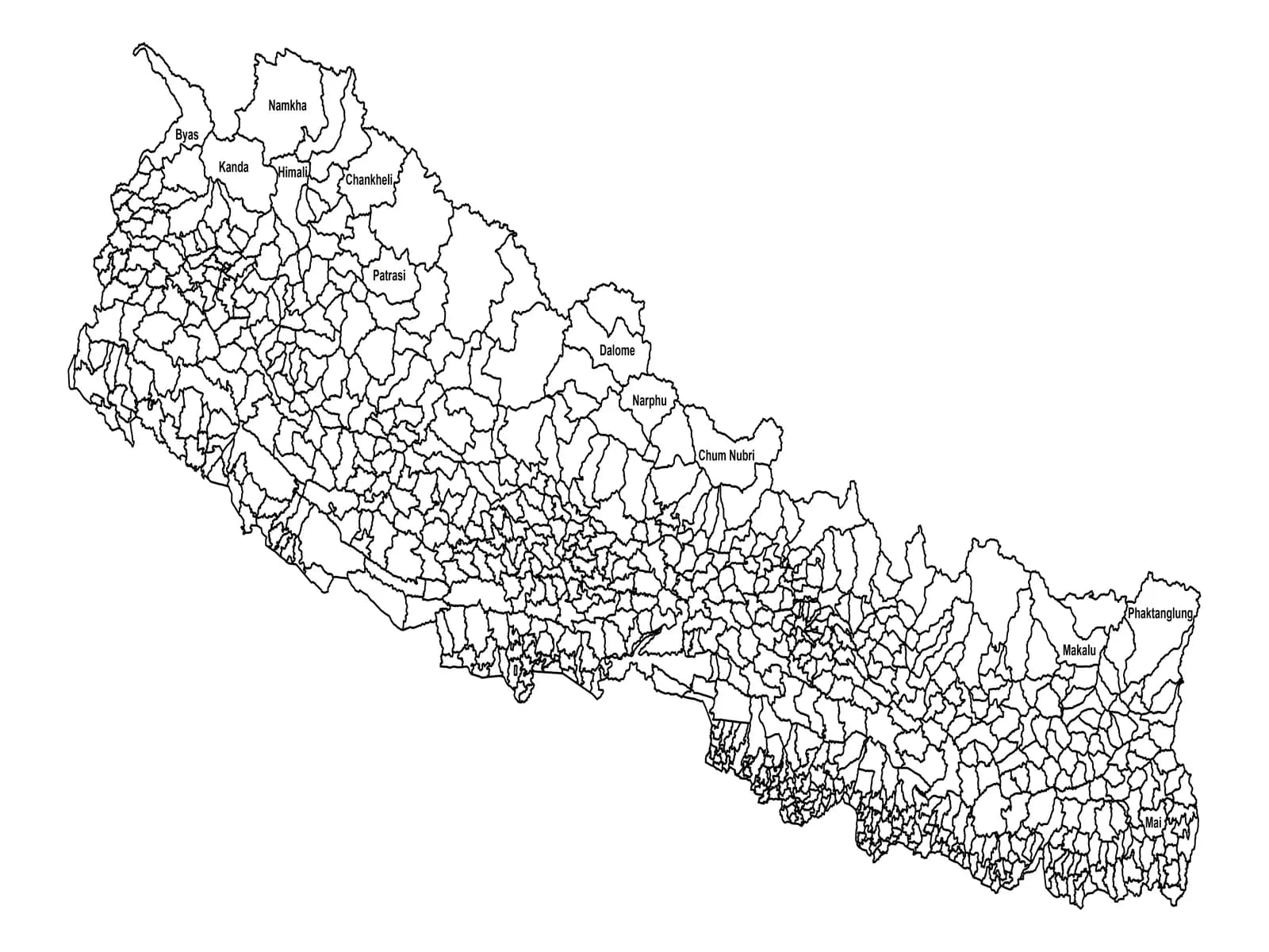 Nepal Local Units Shapefile Download